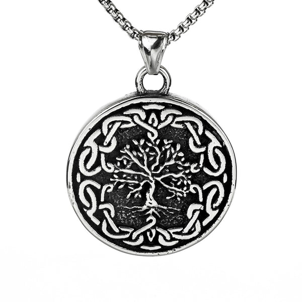 Collar Vikingo Árbol de la Vida en Acero Titanio para Hombre - Image 3