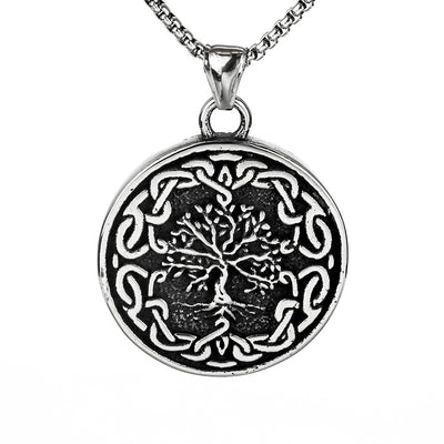 Collar Vikingo Árbol de la Vida en Acero Titanio para Hombre - Image 3