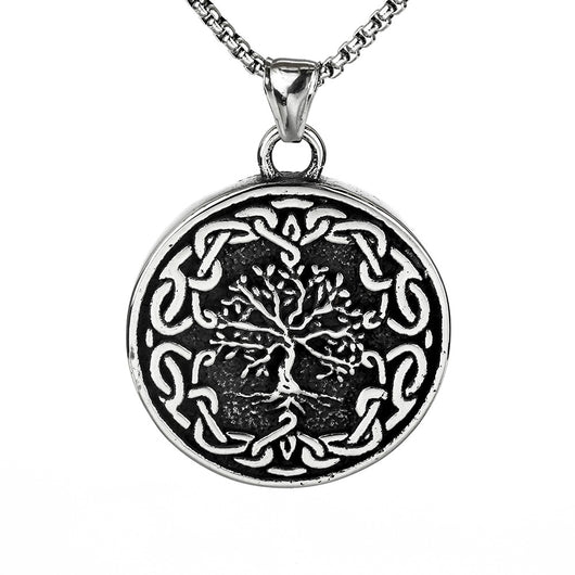 Collar Vikingo Árbol de la Vida en Acero Titanio para Hombre - Image 3