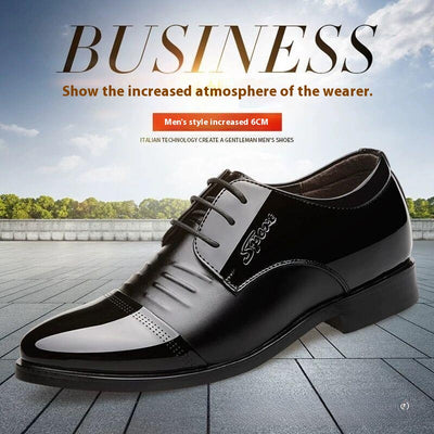 Zapatos Casuales de Novio para Otoño con Aumento de Altura en Negro - Image 3