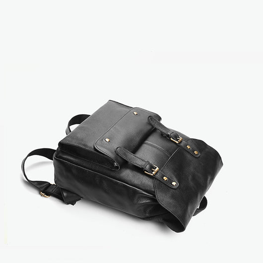 Mochila de Cuero Genuino Gran Capacidad para Mujer - Image 5