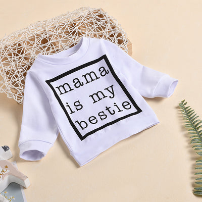 Suéter Unisex con Estampado Mama Letter - Diseño Moderno Negro y Blanco - Image 8
