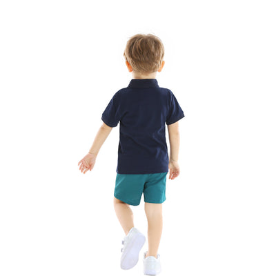 Playera Infantil Manga Corta Estilo College Transpirable con Cuello - Image 5