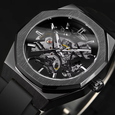 Reloj Automático Mecánico con Correa de Caucho - Image 3