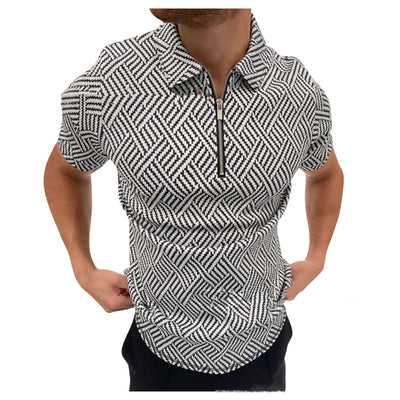 Camisa Casual Holgada con Estampado y Solapa para Hombre - Image 3