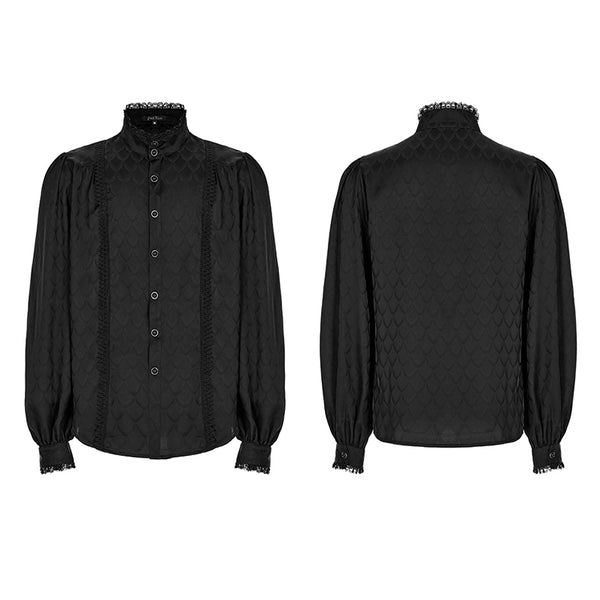 Camisa Clásica de Manga Larga con Cuello Mao para Hombre - Image 4