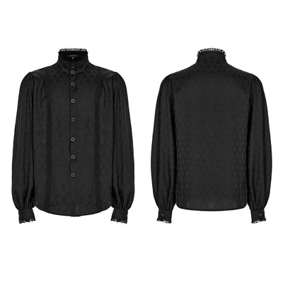 Camisa Clásica de Manga Larga con Cuello Mao para Hombre - Image 4