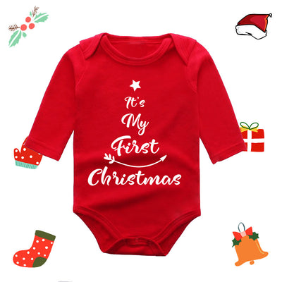 Mameluco Largo Rojo con Diseño de Alce para Bebé Recién Nacido - Image 18