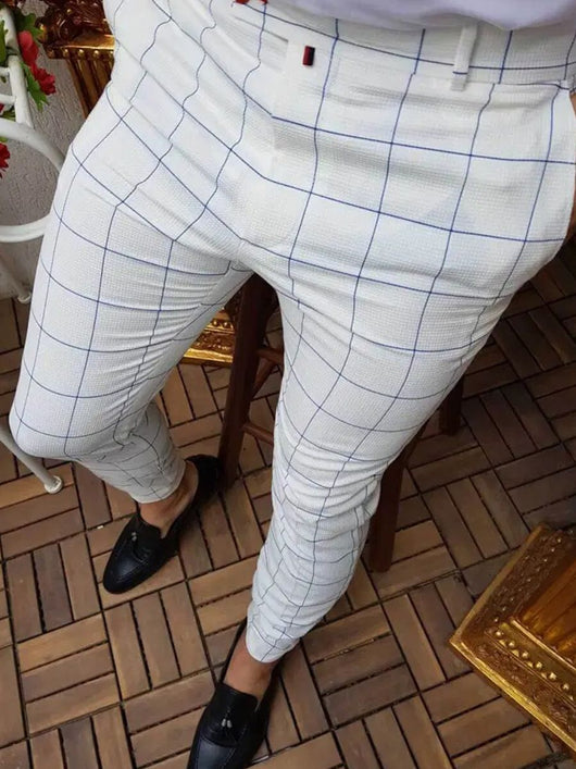 Pantalones Casuales a Cuadros Estilo Europeo Americano Corte Ninth - Image 14