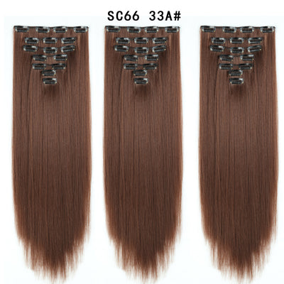 Set de Extensiones de Cabello con 16 Clips - Peluca de Fibra Sintética Premium - Image 23