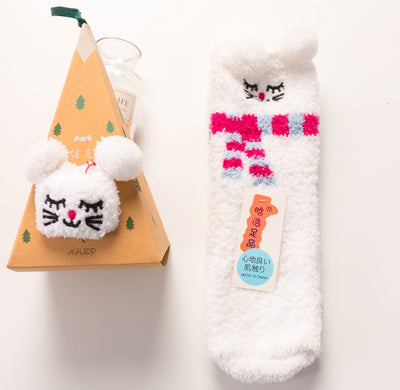 Calcetines Navideños de Mujer con Forro de Felpa - Image 59