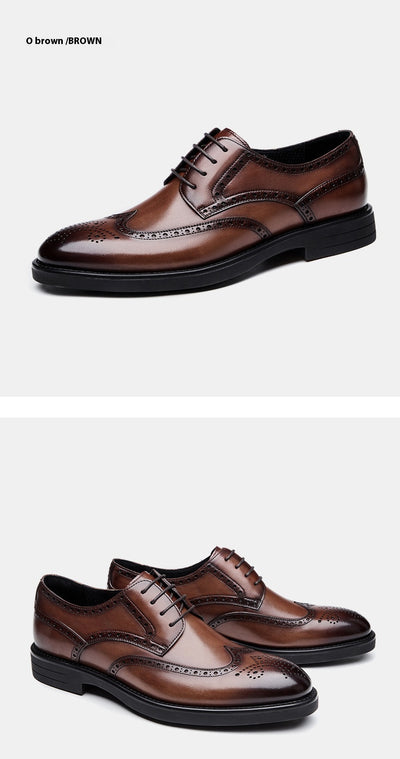 Zapatos de Cuero Grabado Oxford para Hombre - Calzado Formal Ejecutivo - Image 18