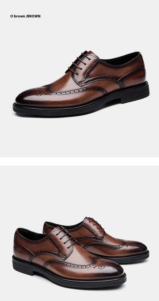 Zapatos de Cuero Grabado Oxford para Hombre - Calzado Formal Ejecutivo - Image 18