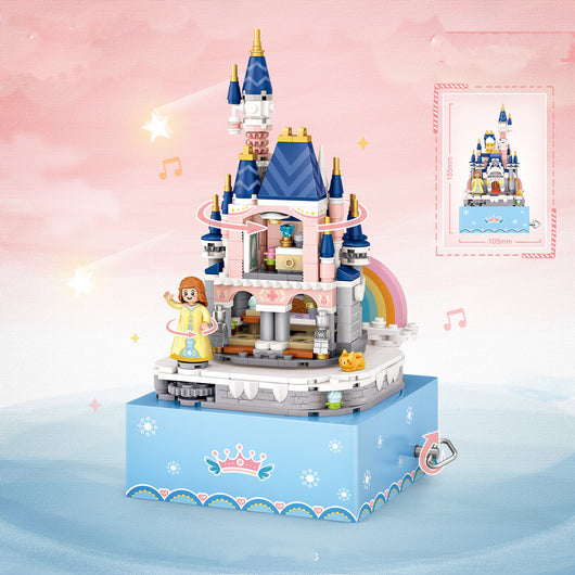 Castillo Musical Miniatura con Bloques de Construcción Ensamblables para Niñas - Image 4