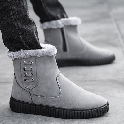 Botas Impermeables para Nieve en Algodón Grueso Negro para Hombre - Image 2