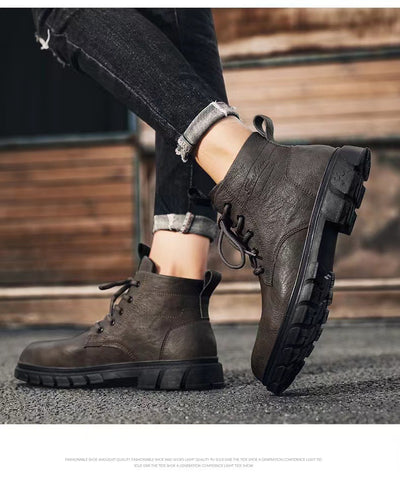 Botas Altas de Cuero Negro para Hombre - Image 15