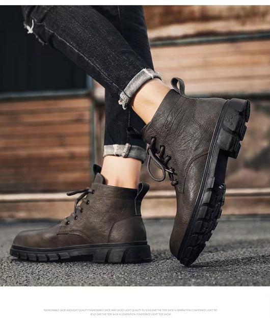 Botas Altas de Cuero Negro para Hombre - Image 15