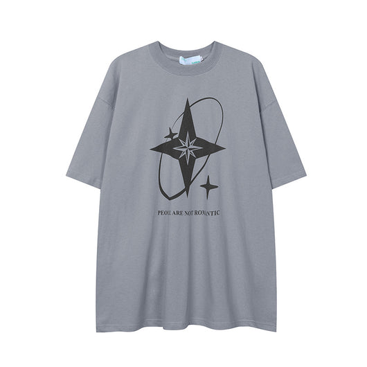 Camiseta Holgada de Cuello Redondo en Algodón para Hombre - Image 3