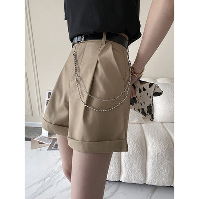 Shorts de Diseño Retro con Cadena Lateral - Image 7