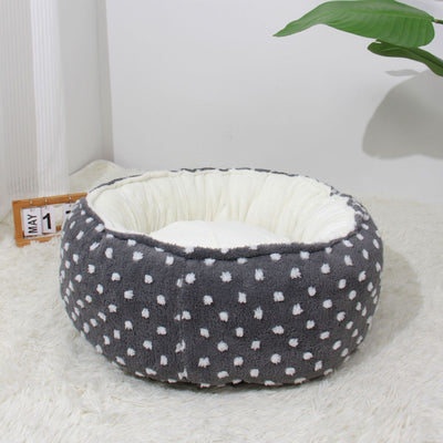 Cama Redonda Acogedora para Gatos y Perros Pequeños - Nido Térmico Suave - Image 10