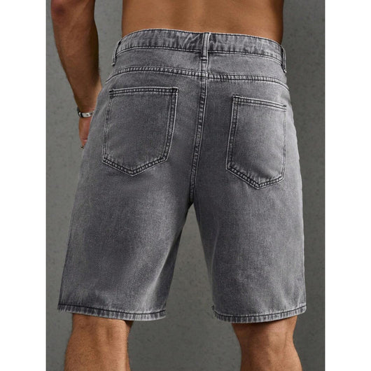 Shorts Estilo Vaquero con Estampado de Letras para Hombre - Image 3