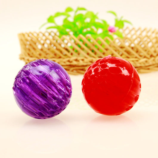 Solid purple pet toy ball with a high elastic honeycomb pattern, suitable for dogs and cats. - Image 9