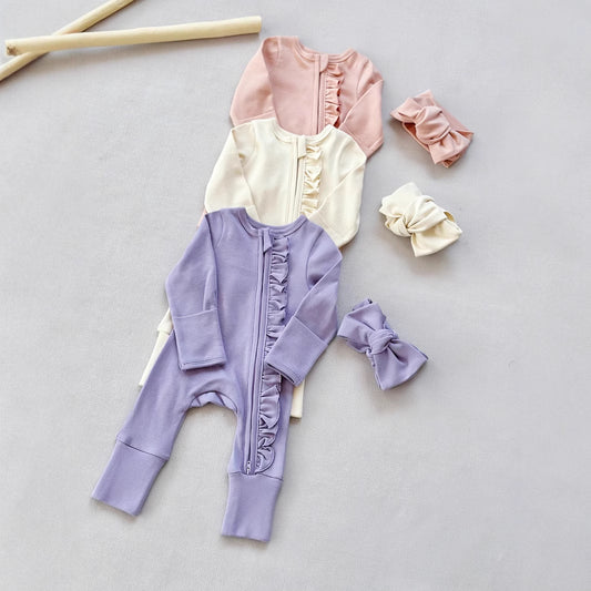 Pijama Enterizo para Bebé Niña - Romper Cómodo para Casa