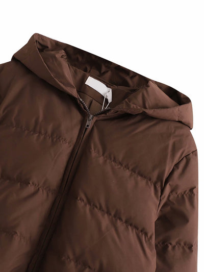 Chaqueta Puffer Corta Multicolor de Algodón con Capucha para Mujer - Image 32