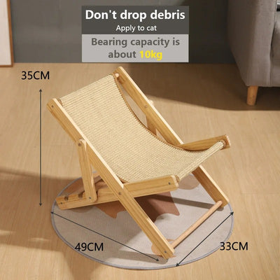 Árbol Rascador para Gatos de Madera Maciza - Reclinable 4 Estaciones - Image 5