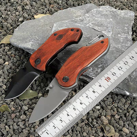 Cuchillo Plegable de Acero Inoxidable Portátil con Llavero