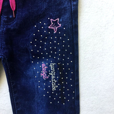 Jeans Ajustados para Niña con Cordones y Bordado de Diamantes - Image 12