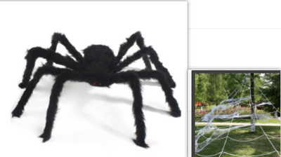 Decoración Halloween Araña Gigante y Fantasma Esponjoso para Casa Embrujada - Image 11