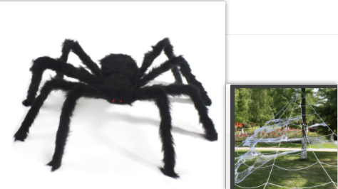 Decoración Halloween Araña Gigante y Fantasma Esponjoso para Casa Embrujada - Image 11