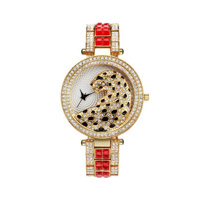 Reloj de Cuarzo Acero Inoxidable Estilo Leopardo Resistente al Agua - Image 6