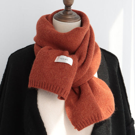 Bufanda Cálida de Color Liso para Mujer - Otoño e Invierno - Image 3