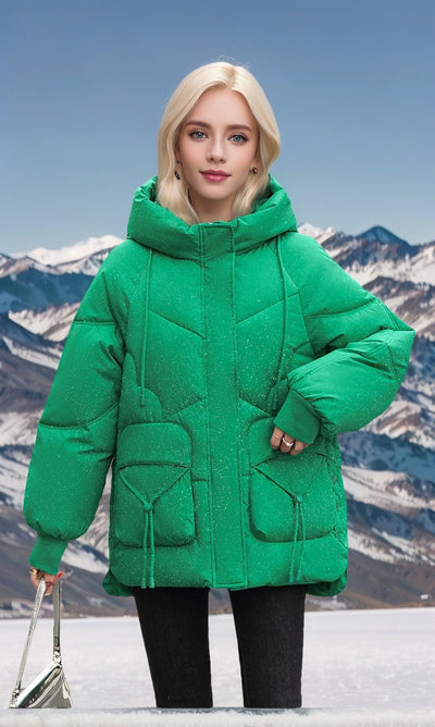 Abrigo Acolchado Coreano Oversize con Relleno de Plumón - Image 19