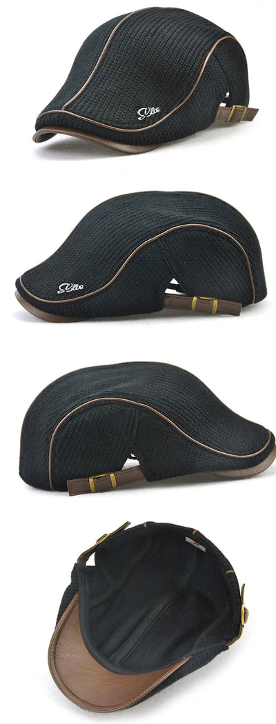 Gorro Tejido Grueso Británico para Hombre - Abrigo Casual - Image 7