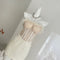 Vestido Bodycon Strapless con Detalles de Encaje y Pelaje - Minivestido Elegante para Fiestas