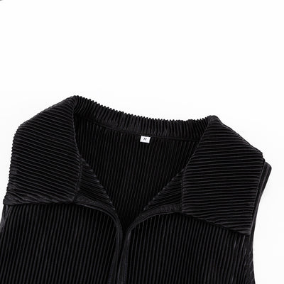 Conjunto Elegante: Blusa sin Mangas y Pantalón Plisado de Cintura Alta - Image 28