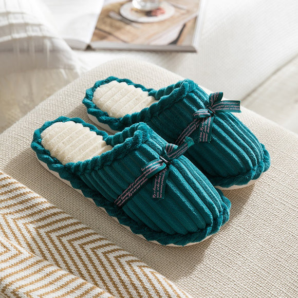 Pantufas de Casal de Inverno, Veludo, Plataforma Antiderrapante e Quentes