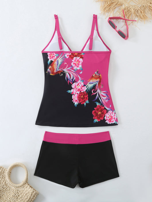 Traje de Baño Talla Grande Estampado con Corte Lateral - Image 5