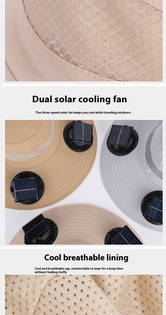 Gorro Ventilado con Doble Ventilador Solar para Hombre - Outdoor y Montaña - Image 15