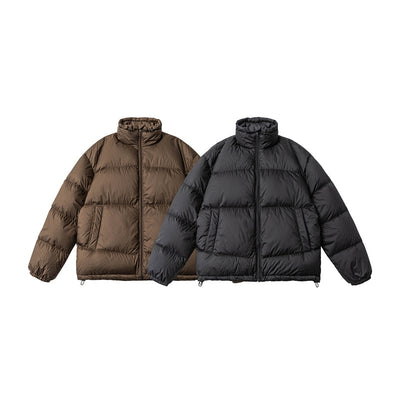 Chaqueta Acolchada Cuadros con Cuello Alto