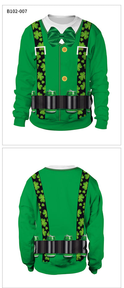 Sudadera de Pareja Día de San Patricio - Diseño Verde Festivo para Hombre - Image 11