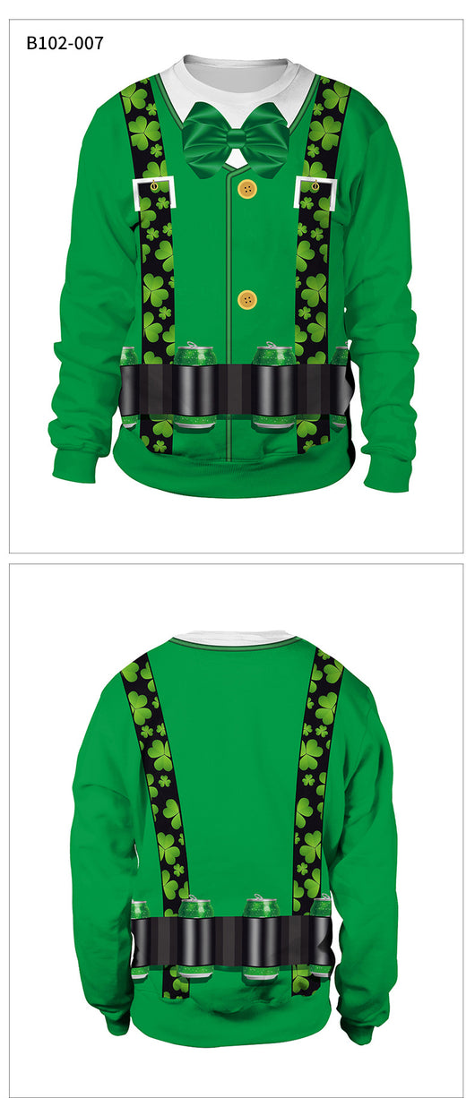 Sudadera de Pareja Día de San Patricio - Diseño Verde Festivo para Hombre - Image 11