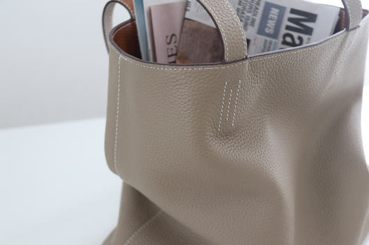 Bolso Grande de Cuero Genuino Doble Cara para Mujer - Image 19