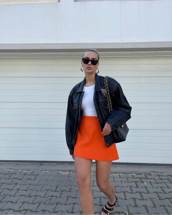 Minifalda Corta de Talle Alto para Mujer - Estilo Verano