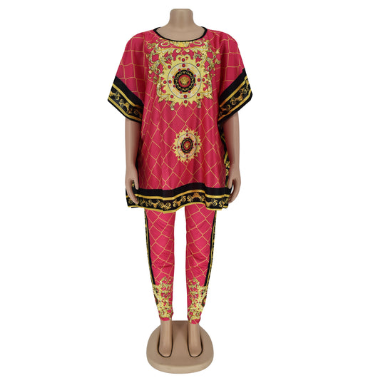 Conjunto de Sudadera Estampada y Pantalón Elástico para Mujer Talla Grande - Image 3