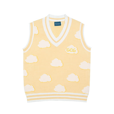 Chaleco Tejido Suelto Jacquard Cuello V sin Mangas para Hombre - Image 22