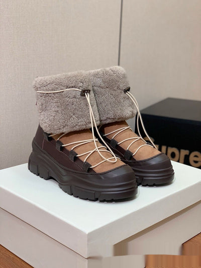 Botas de Invierno de Piel para Mujer - Estilo Europeo y Americano - Image 10